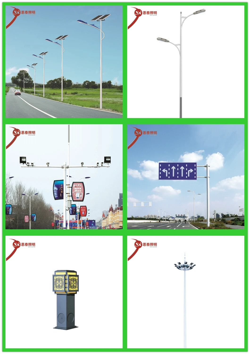 High Quality CCTV Camera Pole Customized 6m Stainless Steel CCTV Camera Pole