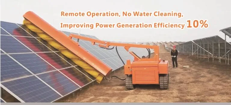 Rotating Brushes Washing Robot for Rooftop Solar Farm Power Plant Solar Panel Clean Machine